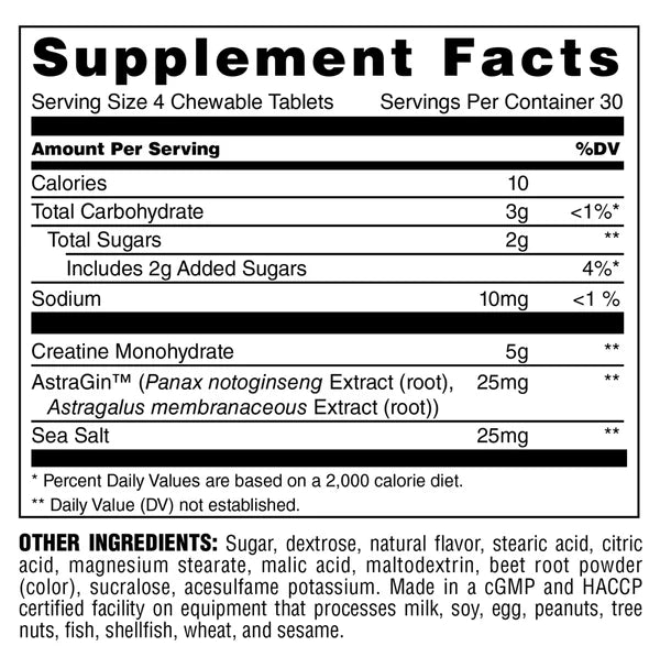 Animal Creatine Chews 120 Tabs Grape
