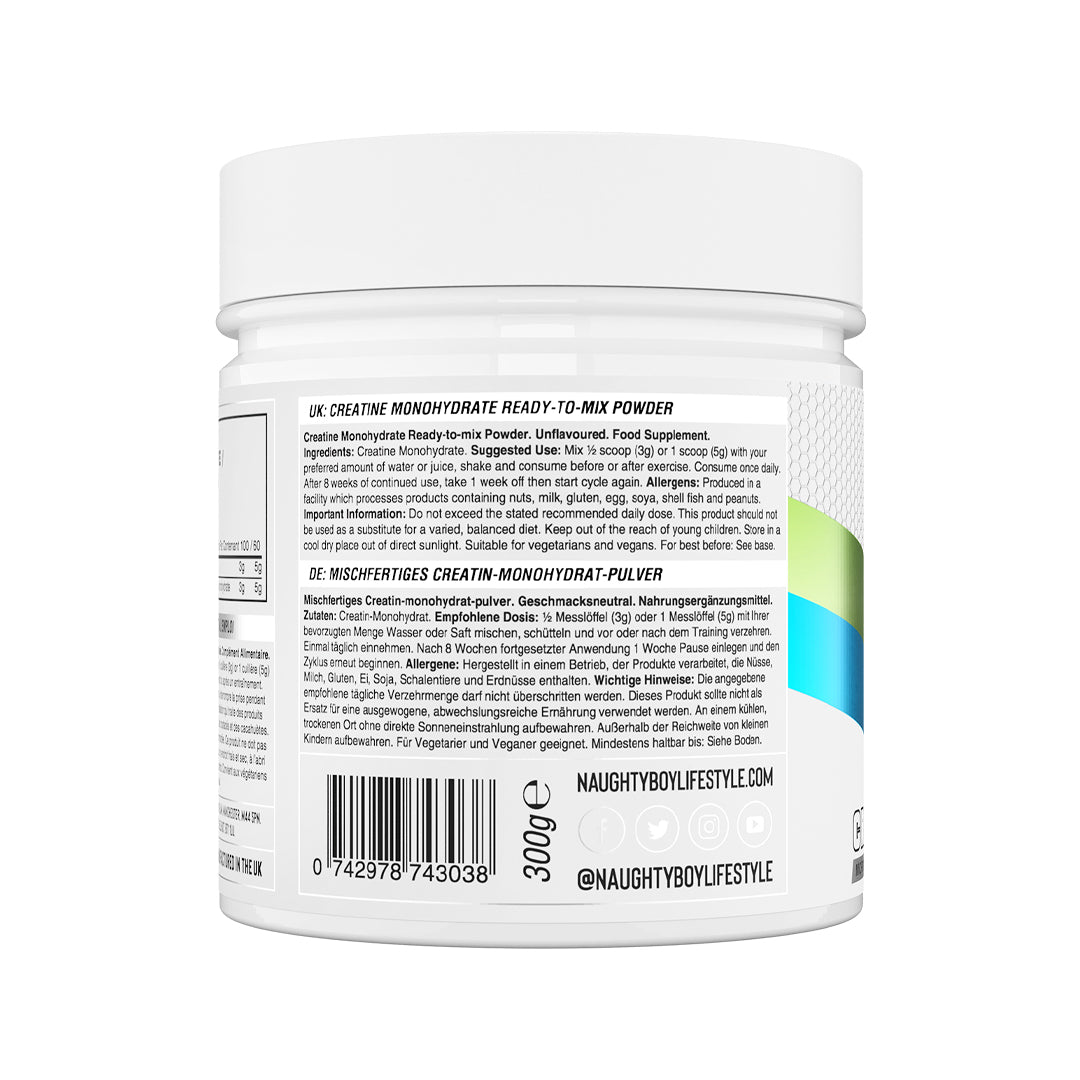 Naughty Boy Creatine Monydrate 450g Non Flavoured