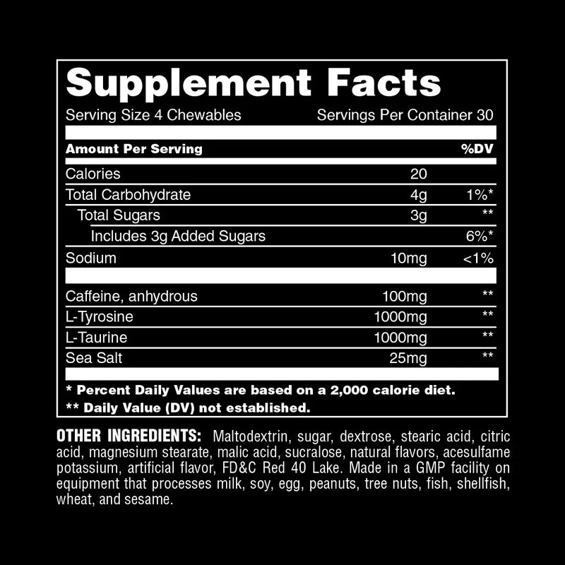 Animal Energy Chews 120Tabs Tropical Mango