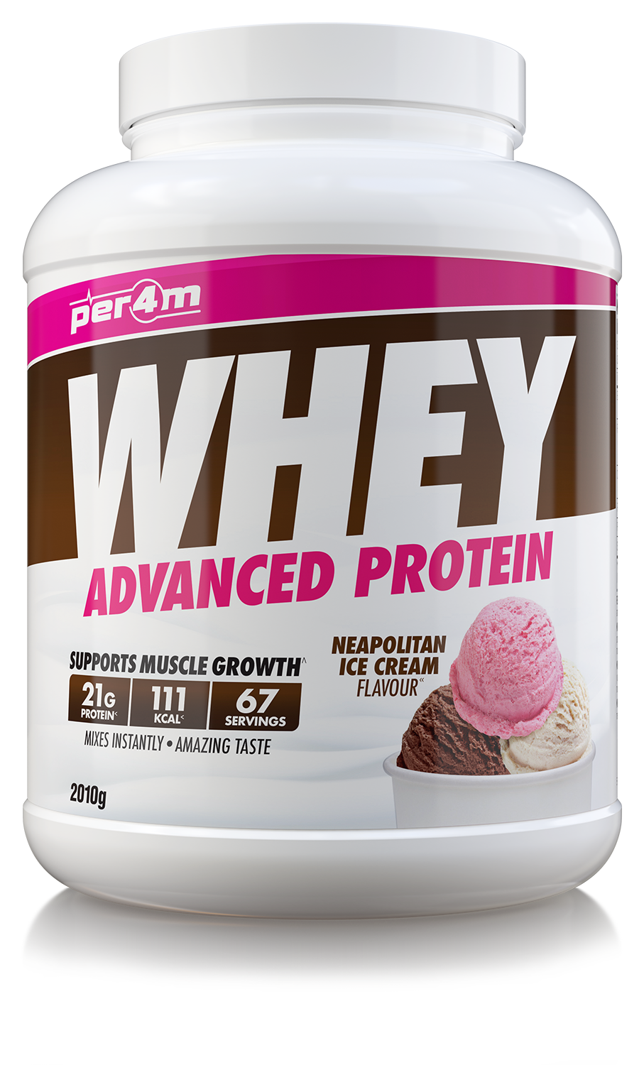 Per4m Advanced Whey Protein 2.01kg Neapolitan Ice Cream