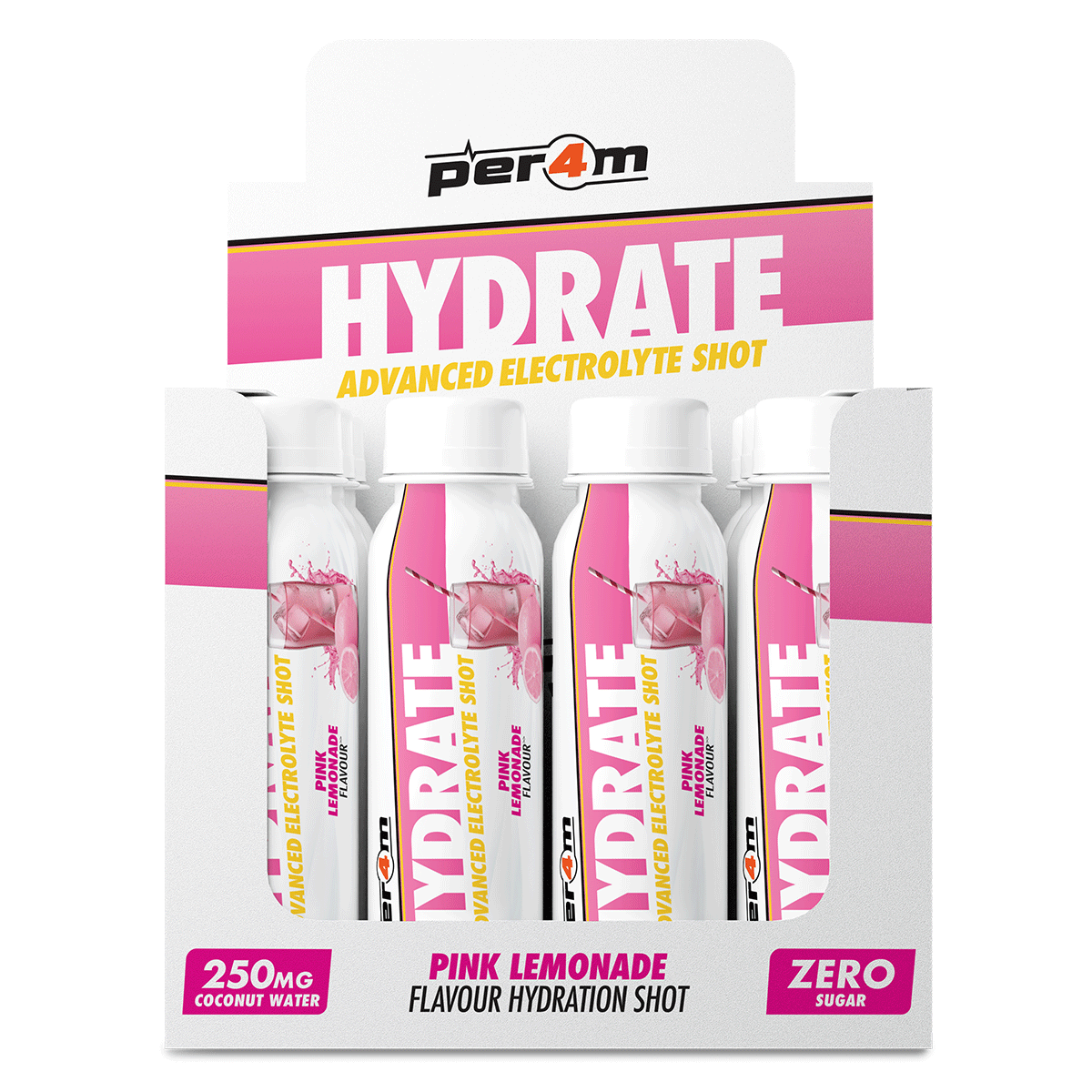 Per4m Hydrate Advanced Electrolyte Shot 12x100ml Pink Lemonade
