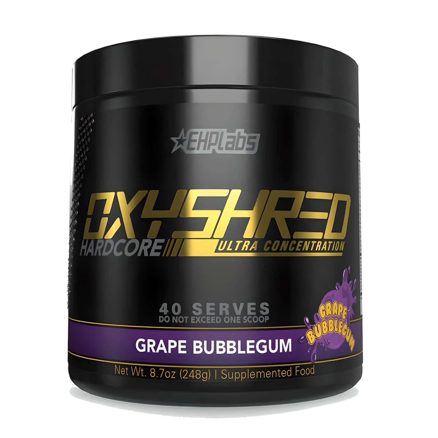 EHP Labs OxyShred Hardcore 244g Grape Bubblegum