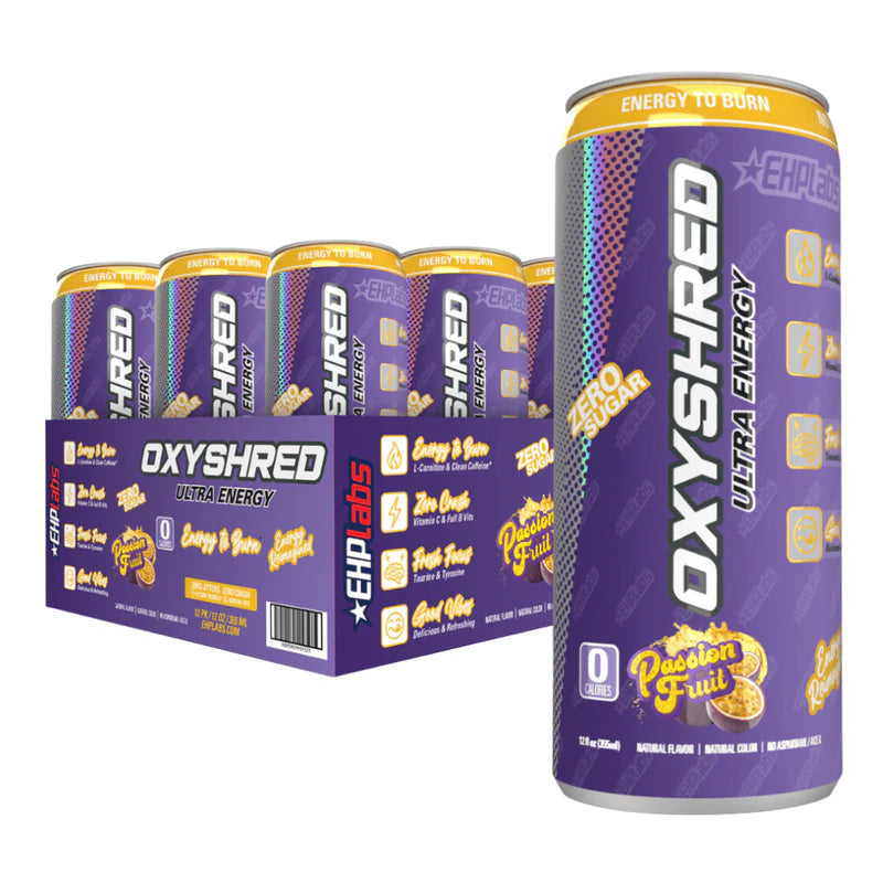 EHP Labs OxyShred Ultra Energy Drink RTD 12x355ml Passionfruit