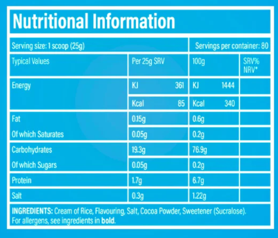 Trained By JP Cream Of Rice 2kg Lemon Meringue