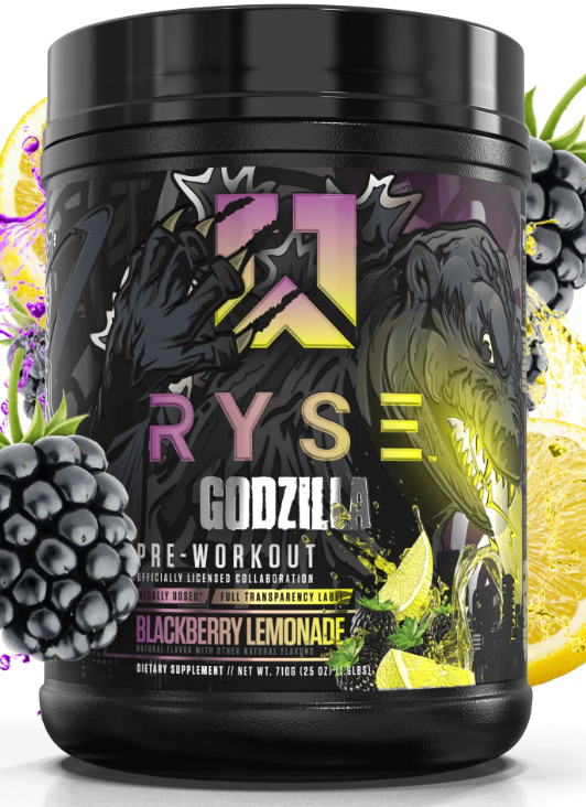 RYSE Godzilla Pre-Workout 792g Godzilla Blackberry Lemonade