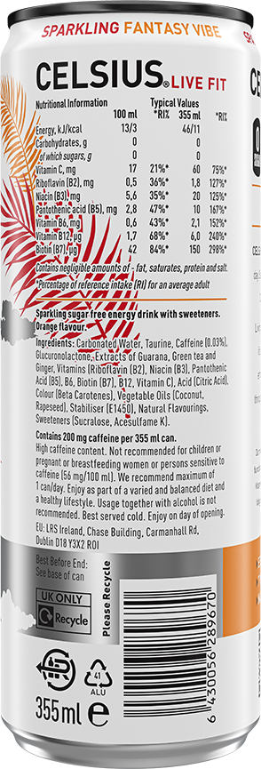 Celsius Energy Drink 12x355ml Fantasy Vibe