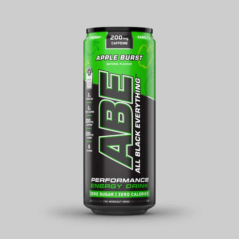 Applied Nutrition ABE (All Black Everything) Carbonated Can 12x330ml Apple Burst