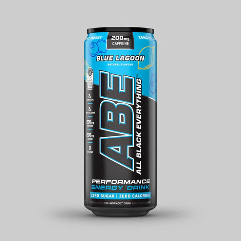 Applied Nutrition ABE (All Black Everything) Carbonated Can 12x330ml Blue Lagoon