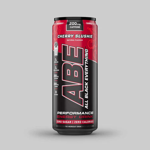 Applied Nutrition ABE (All Black Everything) Carbonated Can 12x330ml Cherry Slushie
