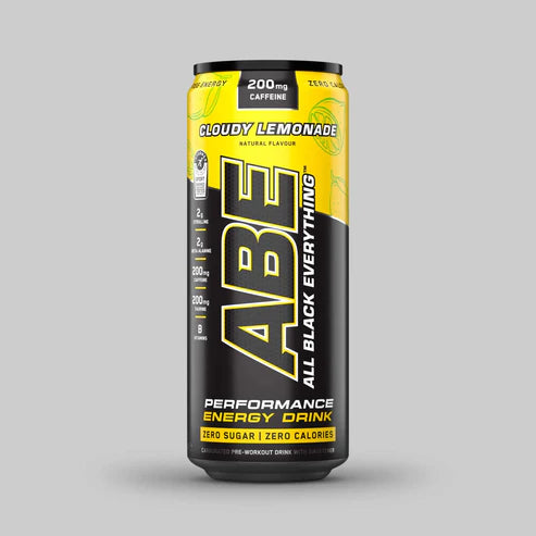 Applied Nutrition ABE (All Black Everything) Carbonated Can 12x330ml Cloudy Lemonade