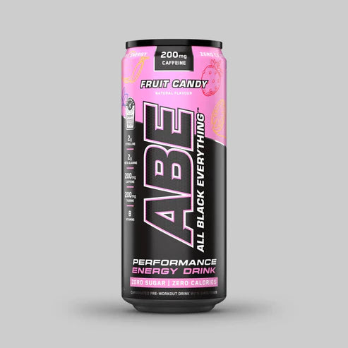 Applied Nutrition ABE (All Black Everything) Carbonated Can 12x330ml Fruit Candy