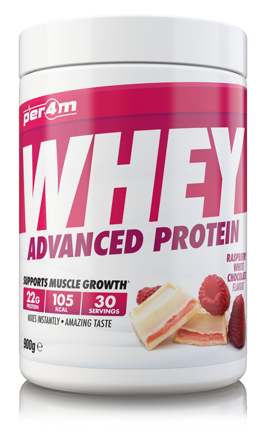 Per4m Advanced Whey Protein 900g Raspberry White Chocolate