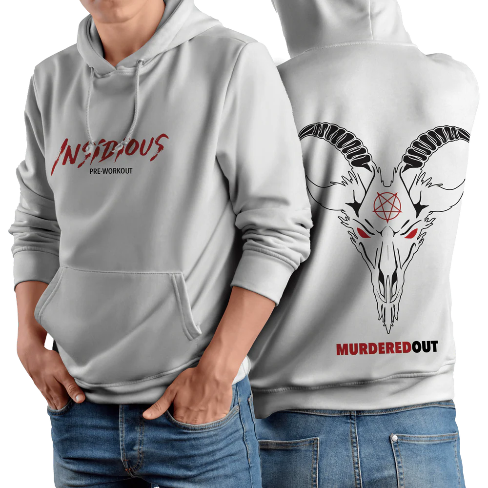 Murdered Out Insidious Hoodie L White
