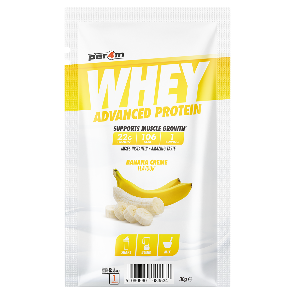 Per4m Advanced Whey Protein Sachet 30g Banana