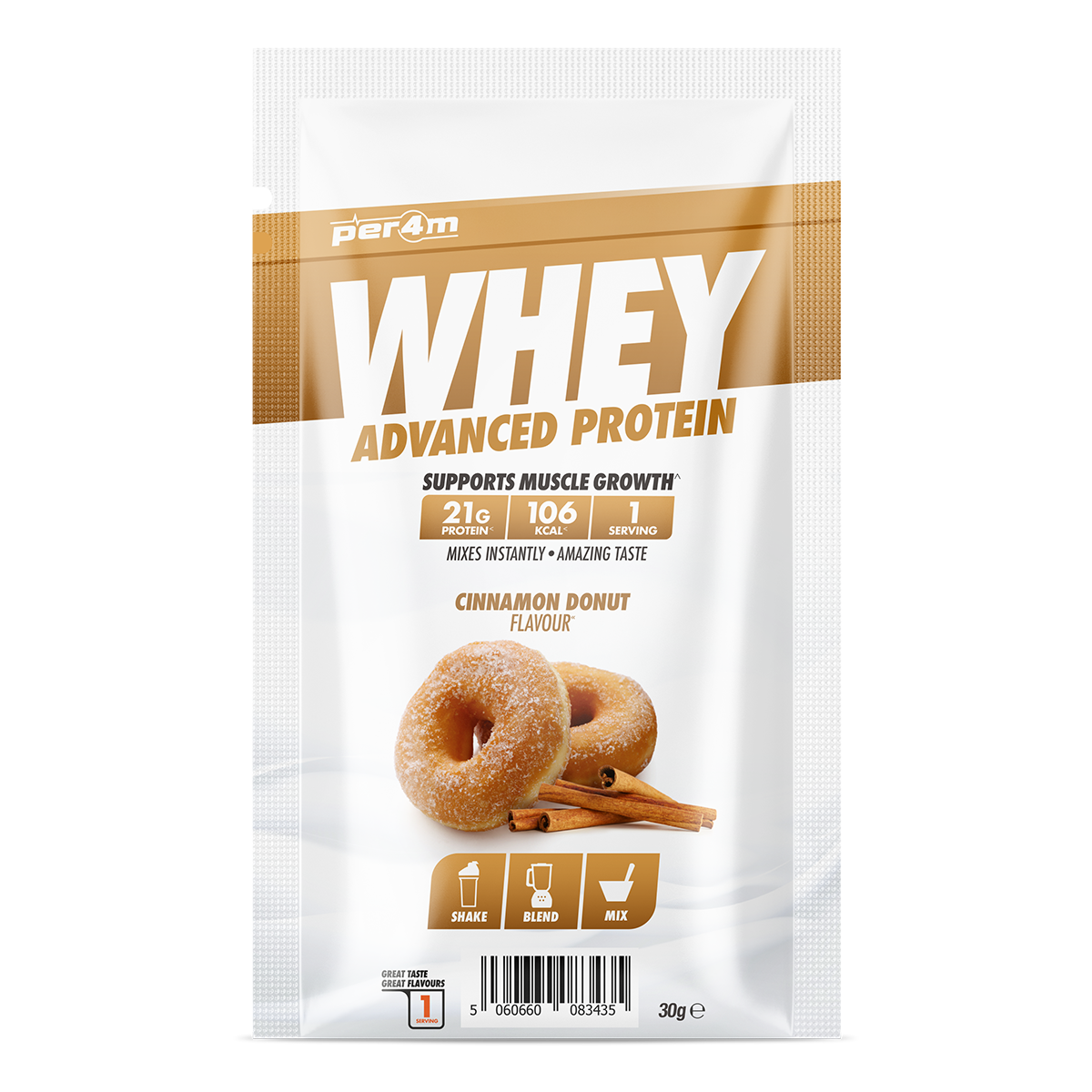 Per4m Advanced Whey Protein Sachet 30g Cinnamon Donut