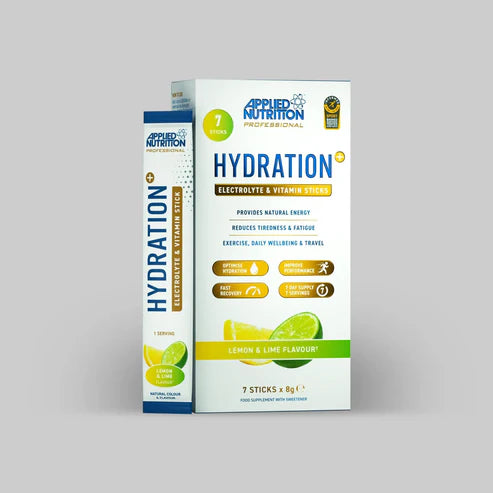 Applied Nutrition Hydration+ Electrolyte & Vitamin Powder Sticks 7x8g Lemon and Lime